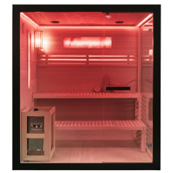 SAUNA FIŃSKA WYSOKOTEMPERATUROWA Z PIECEM FORSA3-BL/HARVIA 6KW 4-5 OSOBOWA 180x160 CM