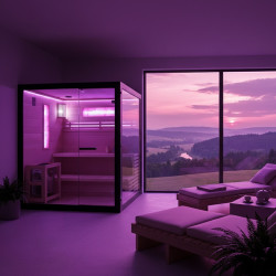 SAUNA FIŃSKA WYSOKOTEMPERATUROWA Z PIECEM FORSA3-BL/HARVIA 6KW 4-5 OSOBOWA 180x160 CM