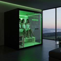 SAUNA FIŃSKA WYSOKOTEMPERATUROWA Z PIECEM FORSA3-BL/HARVIA 6KW 4-5 OSOBOWA 180x160 CM