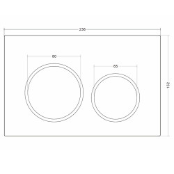 PRZYCISK URUCHAMIAJĄCY SPŁUKUJĄCY DO WC GEBERIT BUTTON-4-BL CZARNY PRZEDNI BUTTON-4-BL