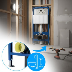 STELAŻ PODTYNKOWY DO WC TOALETY DO MISKI PODWIESZANEJ STELAZ-HYDRO-1 ZE SPŁUCZKĄ STELAZ-HYDRO-1