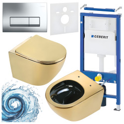 ZESTAW PODTYNKOWY WC STELAŻ GEBERIT DUOFIX MISKA FLOW-GL-BL-TR-03 PRZYCISK DELTA 50 CHROM