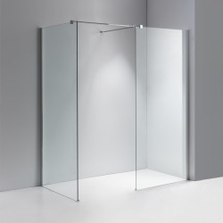ŚCIANKA SZYBA PRYSZNICOWA SH07-DUO-90X80 WALK-IN 90X80 CM CHROM