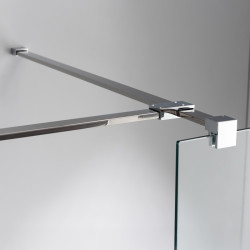 ŚCIANKA SZYBA PRYSZNICOWA SH07-DUO-90X80 WALK-IN 90X80 CM CHROM
