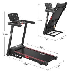BIEŻNIA ELEKTRYCZNA TRENINGOWA DOMOWA RUN-1 1-16 KM/H 140 KG 230 V BLUETOOTH