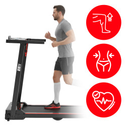 BIEŻNIA ELEKTRYCZNA TRENINGOWA SKŁADANA DOMOWA RUN 1-12 KM/H 120 KG 230 V BLUETOOTH