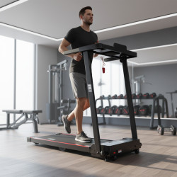 BIEŻNIA ELEKTRYCZNA TRENINGOWA SKŁADANA DOMOWA RUN 1-12 KM/H 120 KG 230 V BLUETOOTH