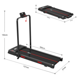 BIEŻNIA ELEKTRYCZNA TRENINGOWA DOMOWA RUN 1-12 KM/H 120 KG 230 V Z PILOTEM