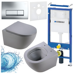 ZESTAW PODTYNKOWY WC STELAŻ GEBERIT DUOFIX MISKA MIZU-MTGR-RIM-03 PRZYCISK DELTA 50 CHROM