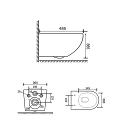 ZESTAW PODTYNKOWY WC STELAŻ GEBERIT DUOFIX MISKA MIZU-CAP-RIM-03 PRZYCISK DELTA 30 CHROM
