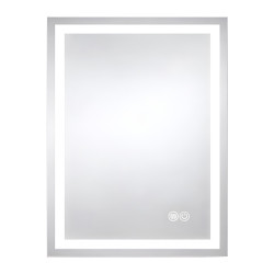LUSTRO ŁAZIENKOWE PODŚWIETLANE LED PROSTOKĄTNE BELLA-50X70 3BARWY ANTY-PARA