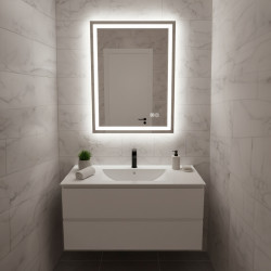 LUSTRO ŁAZIENKOWE PODŚWIETLANE LED PROSTOKĄTNE BELLA-50X70 3BARWY ANTY-PARA