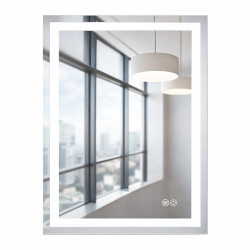 LUSTRO ŁAZIENKOWE PODŚWIETLANE LED PROSTOKĄTNE BELLA-50X70 3BARWY ANTY-PARA