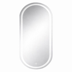 LUSTRO ŁAZIENKOWE PODŚWIETLANE LED OWALNE ŚCIENNE ADEL-50X100 CM 3 BARWY
