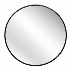 LUSTRO ŁAZIENKOWE OKRĄGŁE  ŚCIENNE LOFT CZARNA ALUMINIOWA RAMA 80 CM CERES-80