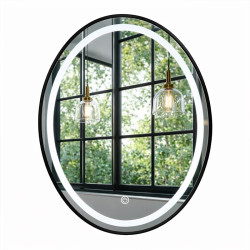 LUSTRO ŁAZIENKOWE PODŚWIETLANE LED OWALNE ŚCIENNE EMILIA-60X80 CM 3 BARWY