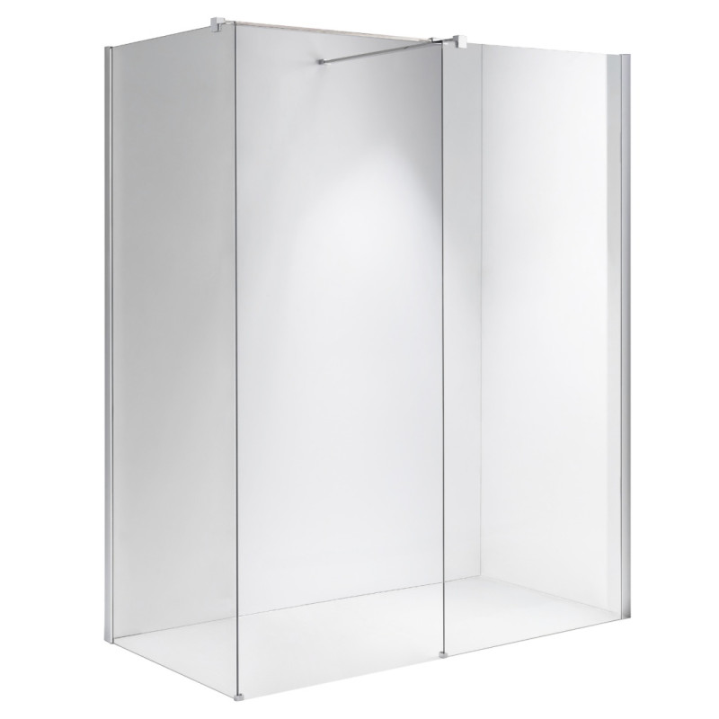 ŚCIANKA SZYBA PRYSZNICOWA SH07-DUO-80X130 WALK-IN 80X130 CM CHROM