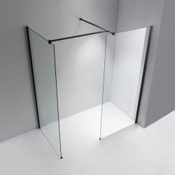 ŚCIANKA SZYBA PRYSZNICOWA SH07-DUO-BL-90X100 WALK-IN 90X100 CM CZARNA