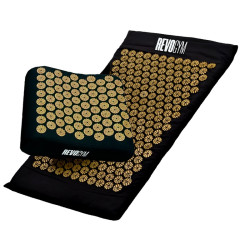 MATA DO AKUPRESURY Z PODUSZKĄ SHARK CZARNO-ZŁOTA 68 CM SHARK-LS-BL-GL-68