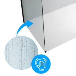 ŚCIANKA SZYBA PRYSZNICOWA SH07-DUO-BL-70X80 WALK-IN 70X80 CM CZARNA