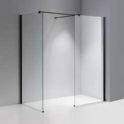 ŚCIANKA SZYBA PRYSZNICOWA SH07-DUO-BL-70X80 WALK-IN 70X80 CM CZARNA