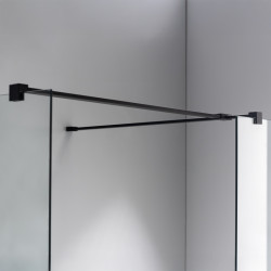 ŚCIANKA SZYBA PRYSZNICOWA SH07-DUO-BL-70X80 WALK-IN 70X80 CM CZARNA