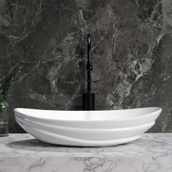 UMYWALKA NABLATOWA CERAMICZNA OWALNA LAVI-WH-LN-625 BIAŁA LAVI-WH-LN-625