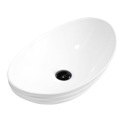UMYWALKA NABLATOWA CERAMICZNA OWALNA LAVI-WH-LN-625 BIAŁA LAVI-WH-LN-625