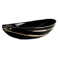 UMYWALKA NABLATOWA CERAMICZNA OWALNA LAVI-BL-GL-LN-625 CZARNA LAVI-BL-GL-LN-625