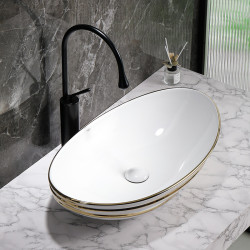 UMYWALKA NABLATOWA CERAMICZNA LAVI-WH-GL-LN-625 BIAŁA LAVI-WH-GL-LN-625