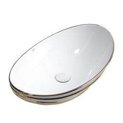 UMYWALKA NABLATOWA CERAMICZNA LAVI-WH-GL-LN-625 BIAŁA LAVI-WH-GL-LN-625