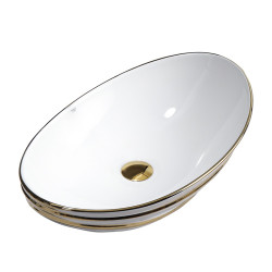 UMYWALKA NABLATOWA CERAMICZNA LAVI-WH-GL-LN-625 BIAŁA LAVI-WH-GL-LN-625