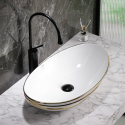 UMYWALKA NABLATOWA CERAMICZNA LAVI-WH-GL-LN-625 BIAŁA LAVI-WH-GL-LN-625