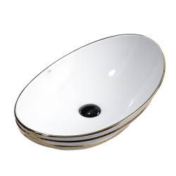 UMYWALKA NABLATOWA CERAMICZNA LAVI-WH-GL-LN-625 BIAŁA LAVI-WH-GL-LN-625