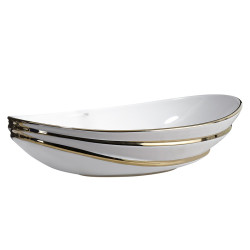 UMYWALKA NABLATOWA CERAMICZNA LAVI-WH-GL-LN-625 BIAŁA LAVI-WH-GL-LN-625