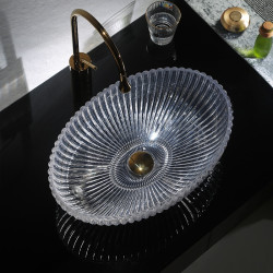 UMYWALKA NABLATOWA SZKLANA OWALNA BRILLANT3-TR-510 TRANSPARENTNA BRILLANT3-TR-510