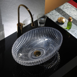 UMYWALKA NABLATOWA SZKLANA OWALNA BRILLANT3-TR-510 TRANSPARENTNA BRILLANT3-TR-510