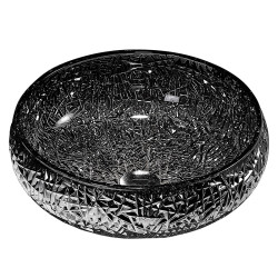 UMYWALKA NABLATOWA SZKLANA OKRĄGŁA CZARNA BRILLANT4-BL-410