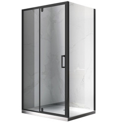 KABINA PRYSZNICOWA PROSTOKĄTNA ZES-KZ07D-BL-120X100 CZARNA 120x100 CM