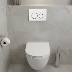 ZESTAW PODTYNKOWY WC STELAŻ HYDROSAN MISKA MIZU-BL-RIM-03 PRZYCISK BUTTON-4-WH BIAŁY