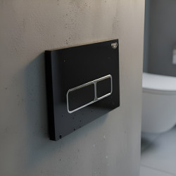 ZESTAW PODTYNKOWY WC STELAŻ HYDROSAN MISKA MIZU-GL-BL-RIM-03 PRZYCISK BUTTON-6-BL CZARNY