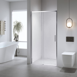 DRZWI PRYSZNICOWE SUPER SLIM NOVA CHROM 90 CM 6 MM NOVA-CH-90