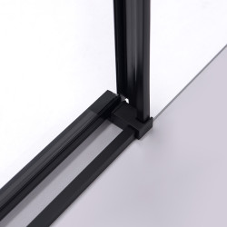 DRZWI PRYSZNICOWE SUPER SLIM NOVA CZARNE 90 CM 6 MM NOVA-BL-90