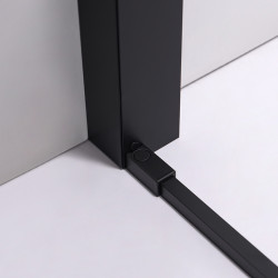 DRZWI PRYSZNICOWE SUPER SLIM NOVA CZARNE 90 CM 6 MM NOVA-BL-90
