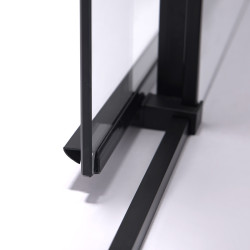 DRZWI PRYSZNICOWE SUPER SLIM NOVA CZARNE 90 CM 6 MM NOVA-BL-90