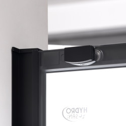 DRZWI PRYSZNICOWE SUPER SLIM NOVA CZARNE 90 CM 6 MM NOVA-BL-90