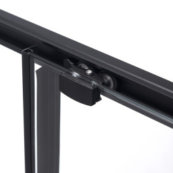 DRZWI PRYSZNICOWE SUPER SLIM NOVA CZARNE 90 CM 6 MM NOVA-BL-90