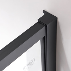 DRZWI PRYSZNICOWE SUPER SLIM NOVA CZARNE 90 CM 6 MM NOVA-BL-90