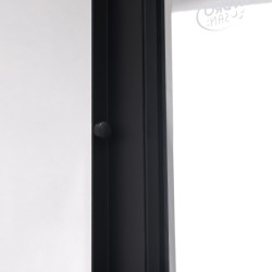 DRZWI PRYSZNICOWE SUPER SLIM NOVA CZARNE 90 CM 6 MM NOVA-BL-90