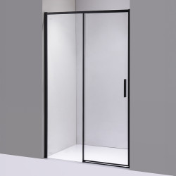 DRZWI PRYSZNICOWE SUPER SLIM NOVA CZARNE 90 CM 6 MM NOVA-BL-90